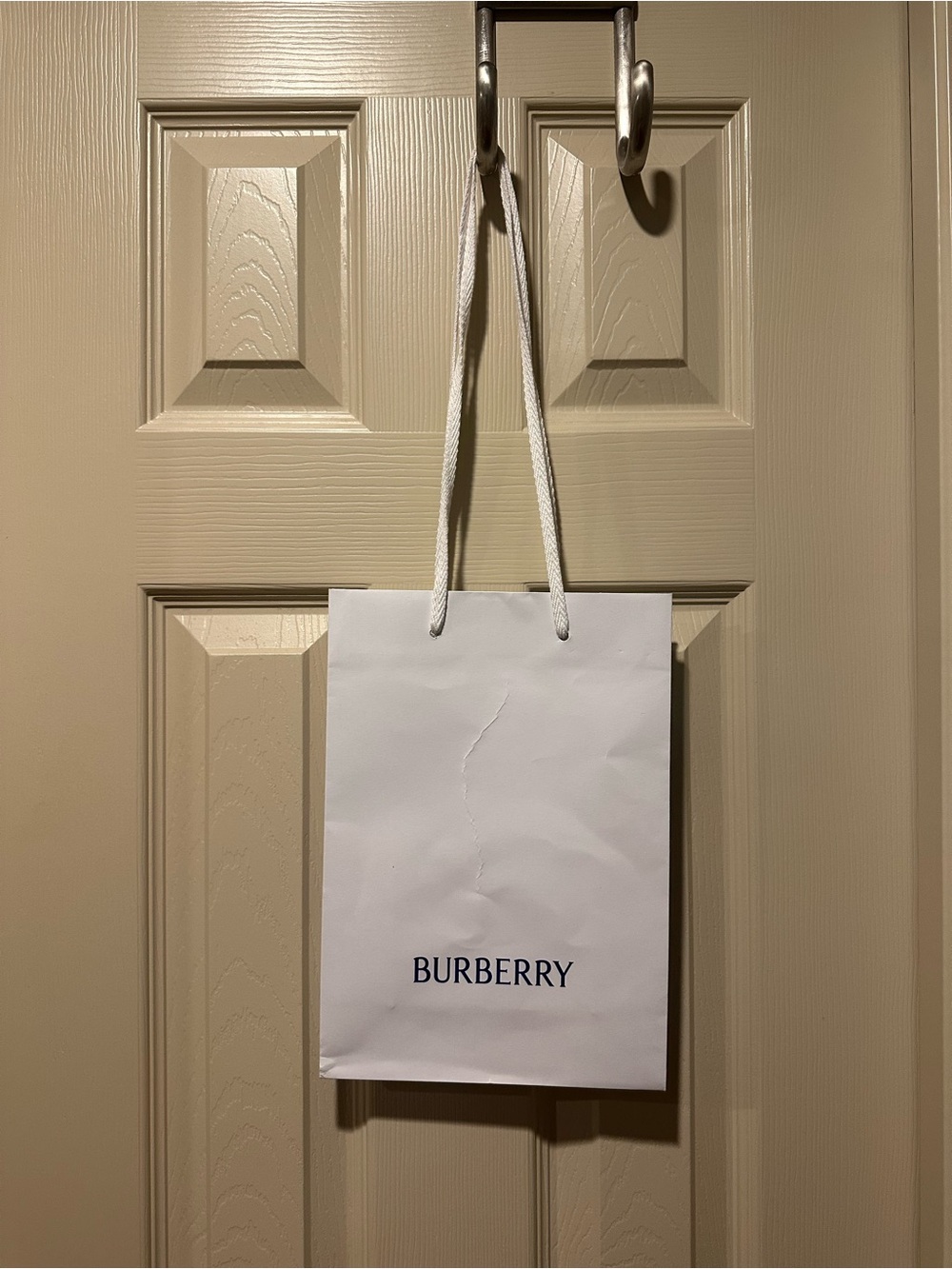 Burberry White Paper Bag with Logo